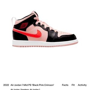 Kids Nike air Jordan in black/crimson/pink